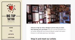 Desktop Screenshot of bigtoptattoo.com