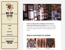 Tablet Screenshot of bigtoptattoo.com